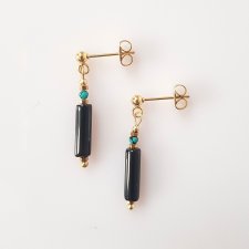 Kolczyki z Onyksem Pasiastym