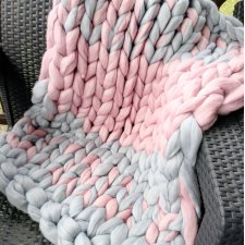 Kocyk z wełny czesankowej 100% merynos