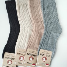 4 x Skarpetki kaszmirowe damskie 35-38