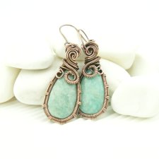 Kolczyki z amazonitem