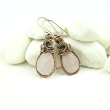 Kolczyki z różowym kwarcem