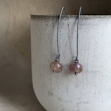 Kolczyki ze srebra i kamieni Nimfy Bagien i Słodkich Wód