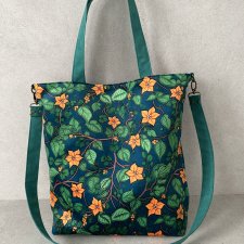 Torba na ramię XXL- print botaniczny