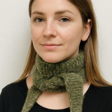 Mały ciepły skandynawski szalik Sophie apaszka alpaka i jedwab