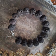 Naszyjnik lawa wulkaniczna