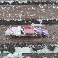 Zimowa aura - klamra do włosów