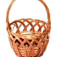 Wiklinowy koszyczek wielkanocny vintage