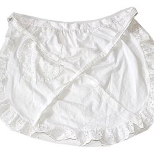 RETRO fartuszek kuchenny vintage haft richelieu