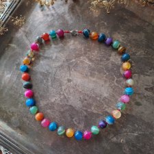 Korale agat mix kolorów