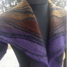 Chusta narzutka na drutach