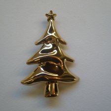 BROSZKA CHOINKA ŚWIĘTA BOŻE NARODZENIE STAL NIERDZEWNA