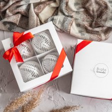 Zestaw 4 bombek szydełkowych prezent pod choinkę 3