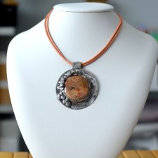 naszyjnik z witrażowym wisiorem LUNAS jaspis