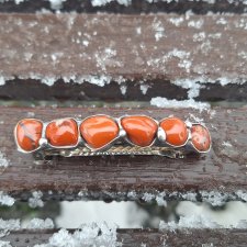 Ceglasta - klamra do włosów