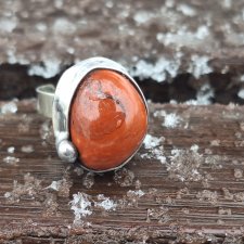 Jaspis - pierścionek regulowany