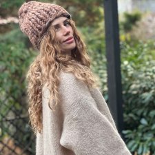 100% MERINO czapka w grubym splocie CHUNKY