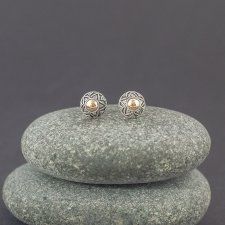 Srebrne sztyfty ze złotem 18K