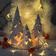 Choinki ceramiczne latarenki