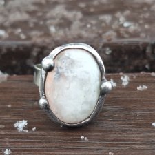Kamień księżycowy - pierścionek regulowany
