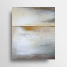 Abstrakcja w bieli i brązie