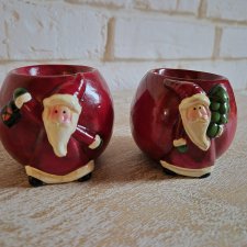 Ceramiczne świeczniki świąteczne