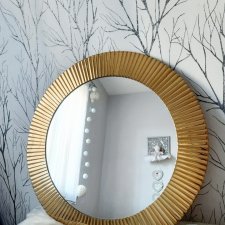 Lustro okrągłe złote, różne wymiary 50cm,60,70,80,90