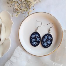 Kolczyki Niezapominajki nocą duże