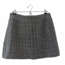 Spódnica dzianinowa vintage szara ciepła H&M