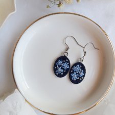 Kolczyki Niezapominajki nocą małe