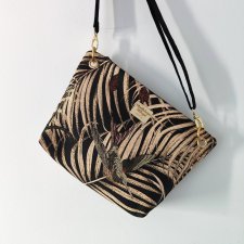 Torebka R U T H Golden Leaves - żakardowa torebka midi