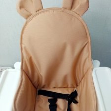 Wkładka, poduszka do krzesełka Antilop Ikea miś z uszkami-karmelowy