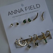 zestaw 6 par kolczyków nowe Anna Field
