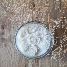 Zapachowa Świeca Sojowa, Naturalna Świeczka z Kwiatami