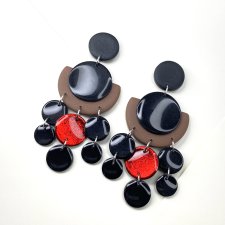 Azteckie wiszące kolczyki METZ