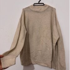 Beżowy sweter KappAhl • miękki, ciepły, fakturowany 5XL / 50 / 22·Bardzo dobry·Karolina