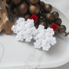 Świąteczna spinka do włosów dla dziewczynki LUNA śnieżynka SL23