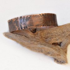 Bransoletka - bangla z kutej oksydowanej miedzi /69/