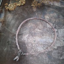Choker z kwarcu różowego