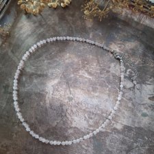 Choker z kwarcu różowego z przedłużką