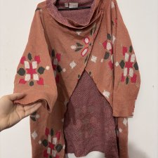 Bpc Selection – ażurowy wzorzysty kardigan z kołnierzem 4XL 5 XL