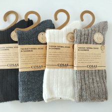 4 x Skarpetki damskie kaszmirowe 35-38