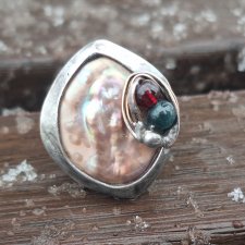 Perła z plusem - pierścionek regulowany