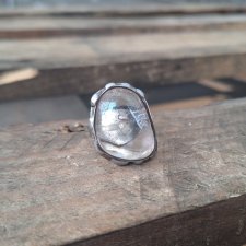Kryształ górski - pierścionek regulowany