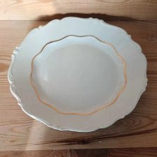 Talerz obiadowy Sorau Żary biały vintage