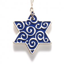 Gwiazdka niebieska do zawieszenia, zawieszka, na choinkę