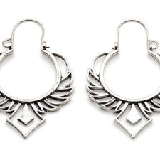 Kolczyki orientalne stare srebro filigran ornament