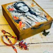 Kufer na biżuterię, z przegródkami, prezent dla niej