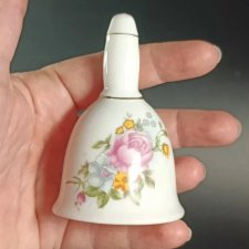 Porcelanowy dzwoneczek kwiaty vintage