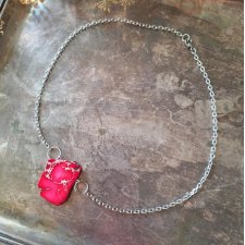 Naszyjnik jaspis lazurowe wybrzeże malinowy