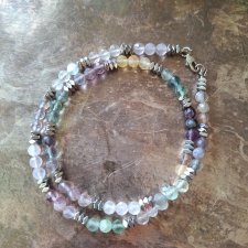 Naszyjnik fluoryt fasetowany